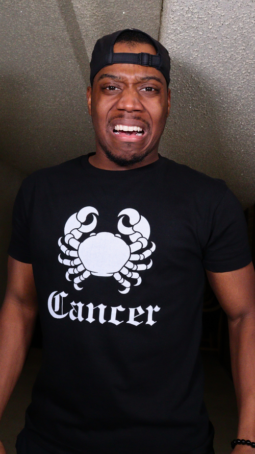 Cancer Black & Silver Tshirt
