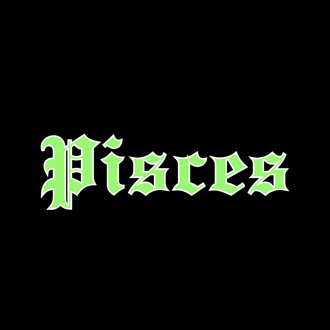 Pisces Black & Sea Green Tshirt