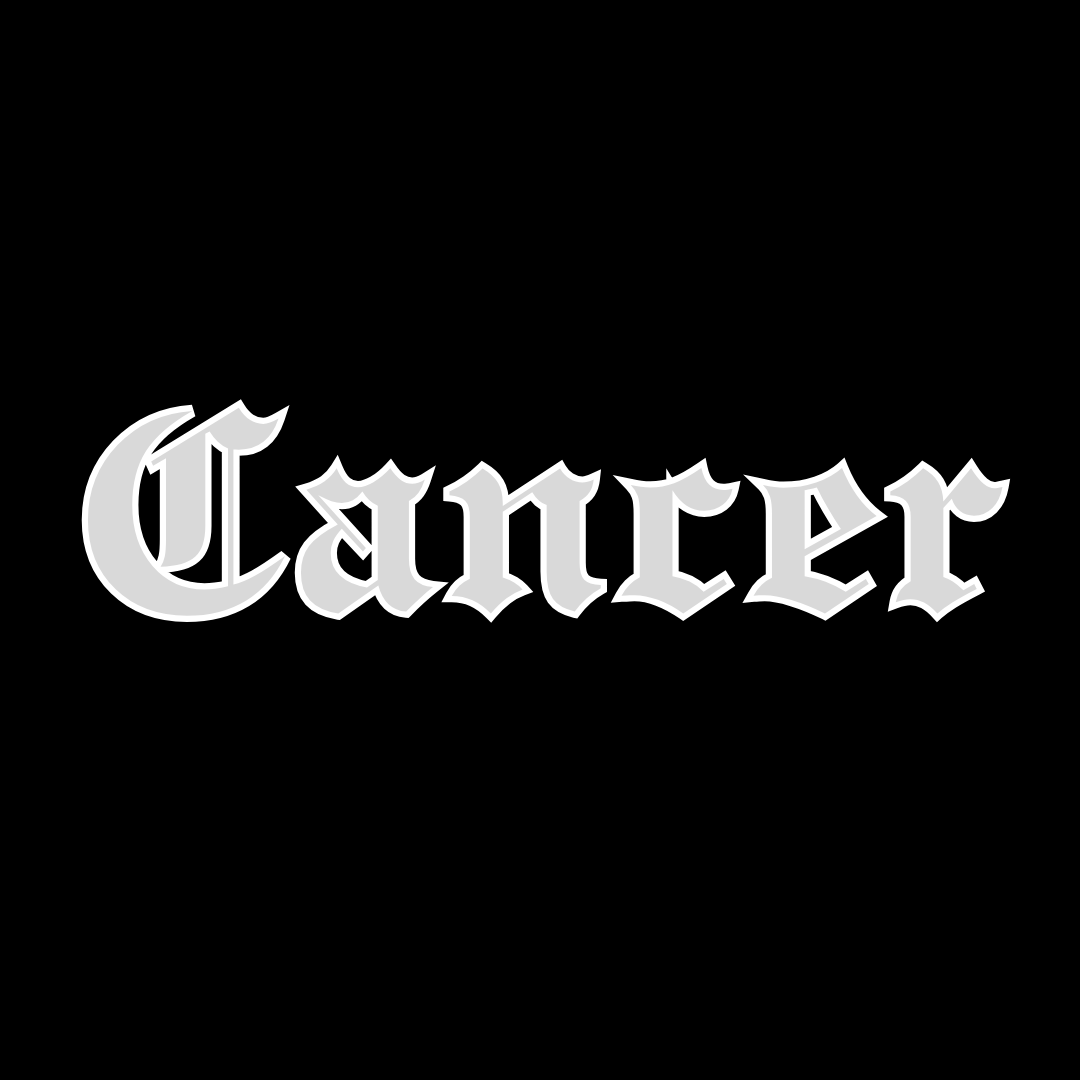 Cancer Black & Silver Tshirt