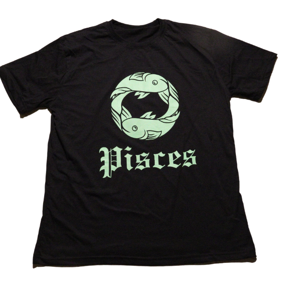 Pisces Black & Sea Green Tshirt