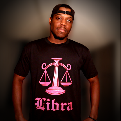Libra - Black & Pink T-Shirt
