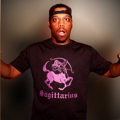 Sagittarius - Black & Purple T-Shirt