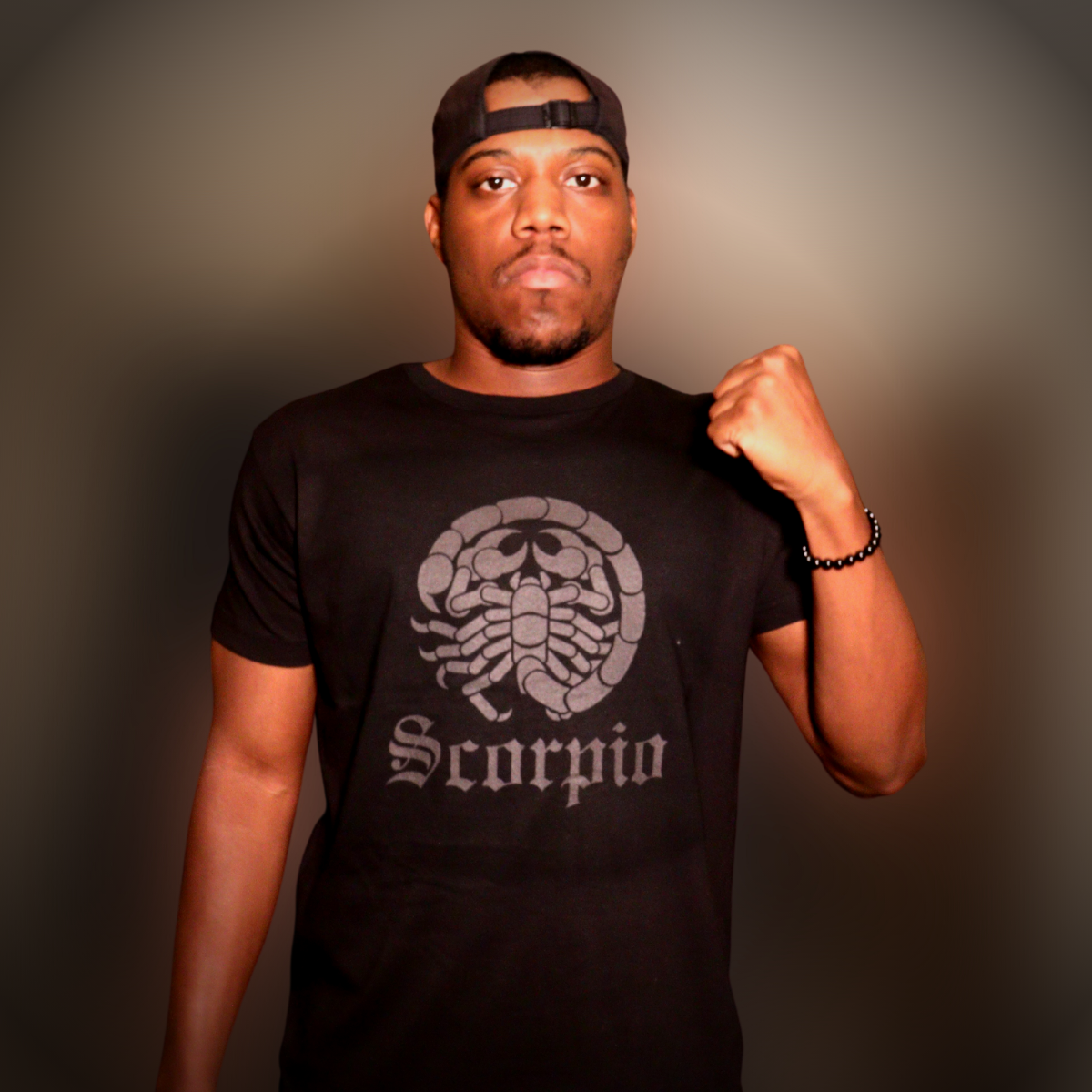 Scorpio - Black & Black T-Shirt