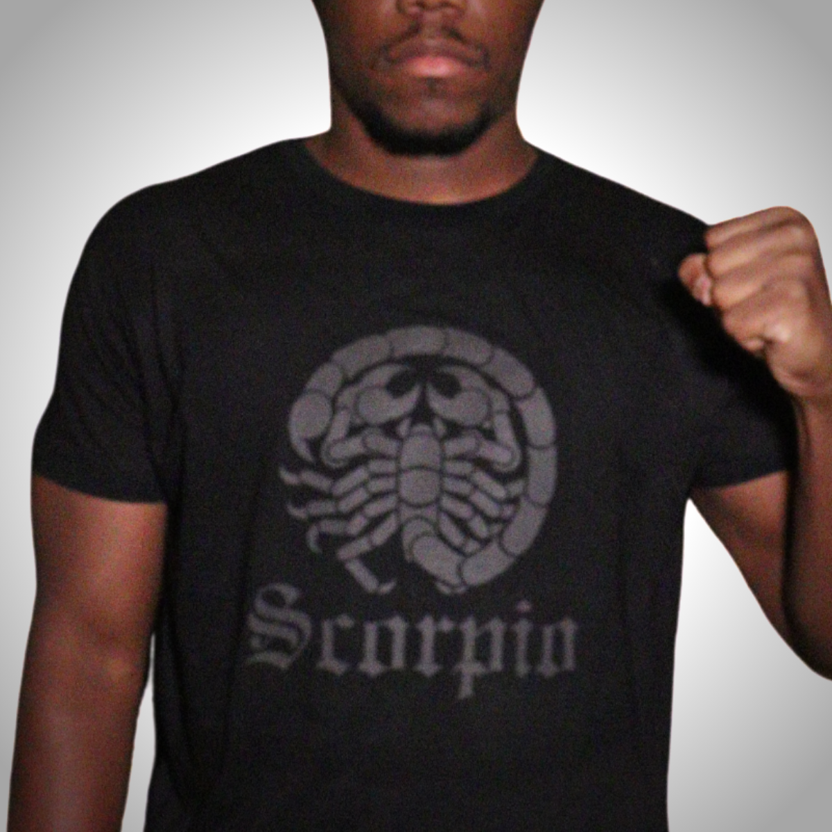 Scorpio - Black & Black T-Shirt
