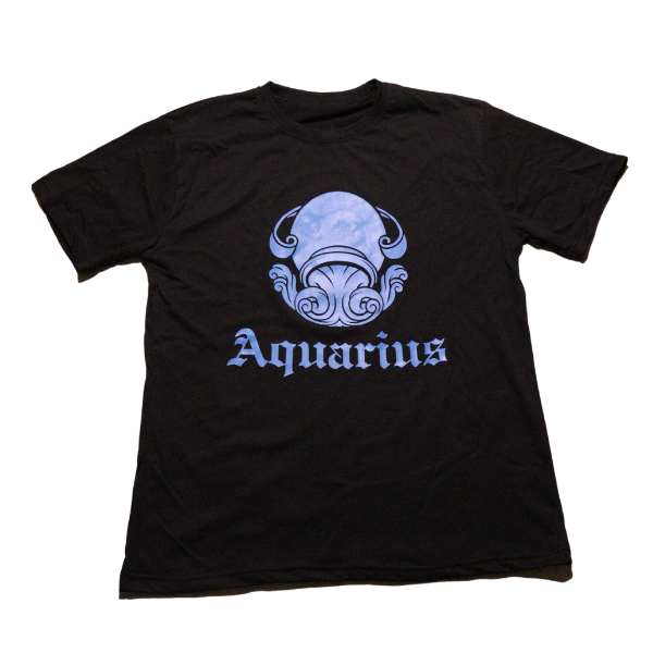 Aquarius Black & Light Blue Tshirt