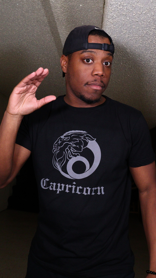 Capricorn Black & Grey Tshirt