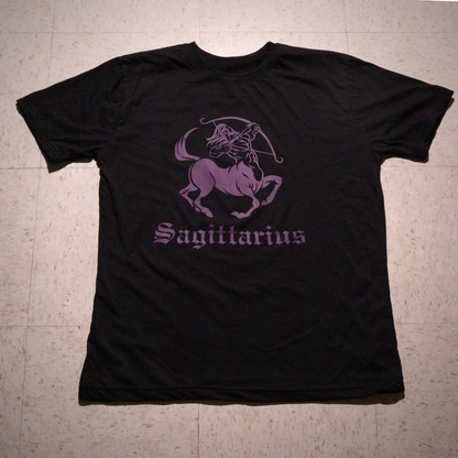 Sagittarius - Black & Purple T-Shirt