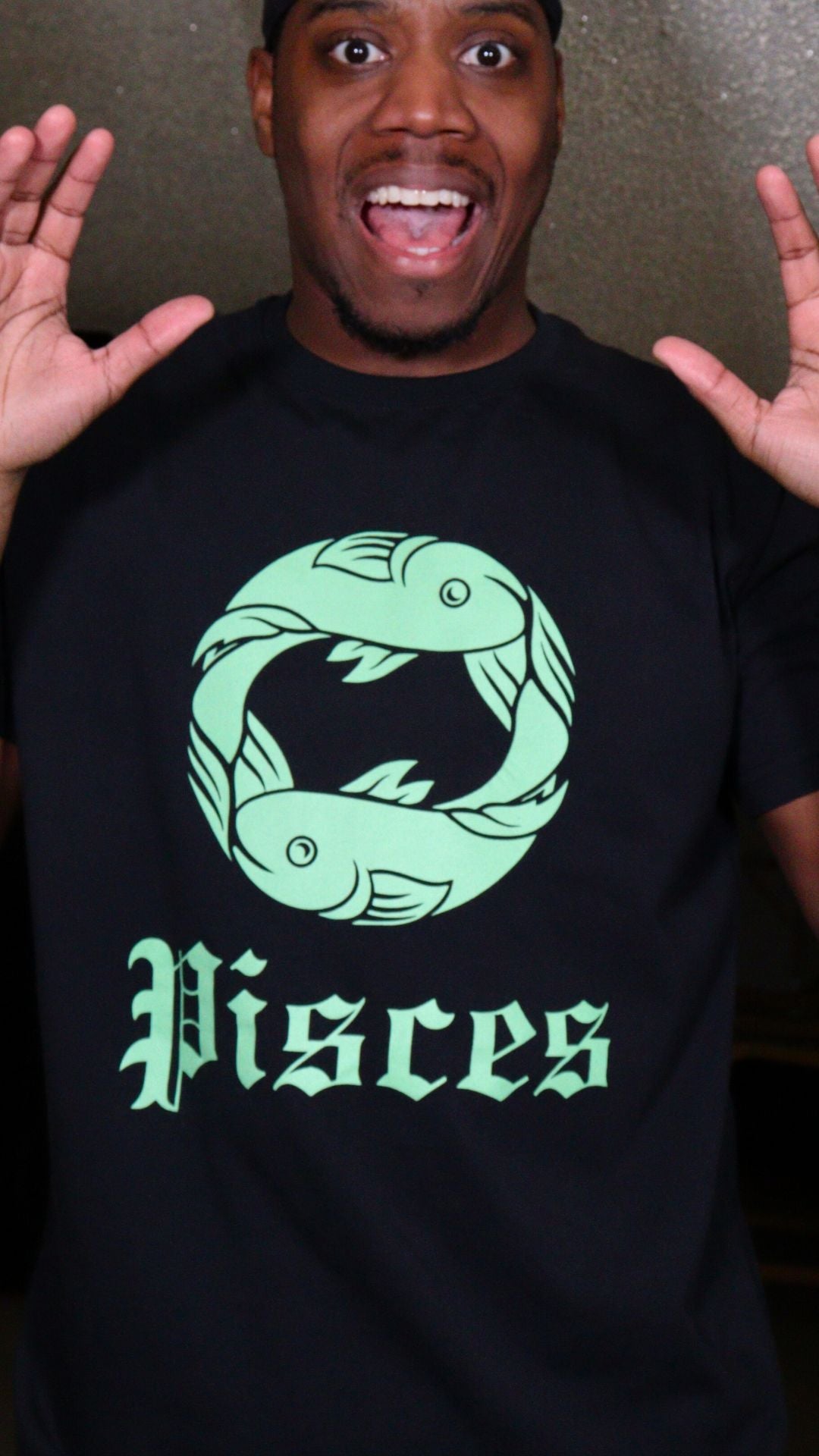 Pisces Black & Sea Green Tshirt